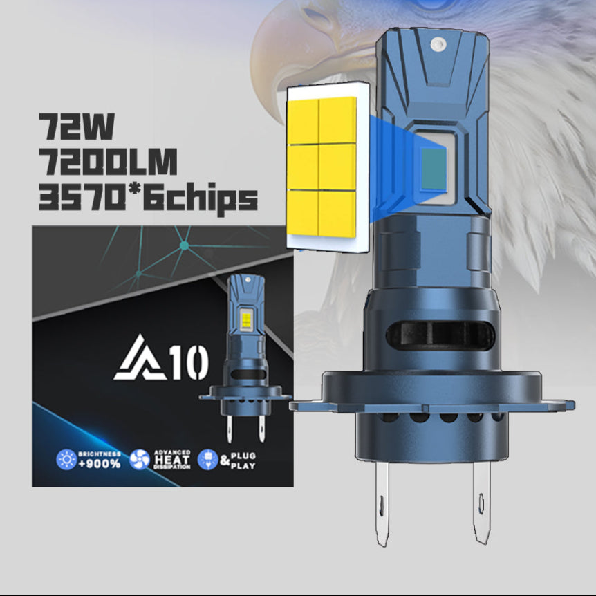 H1 - AUTO GLOW A10 LED - 72 Watts - 7200 Lumens - 6 Months Warranty