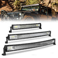 Super Bright Bar Lights 22 Inch Length 3 Row Curved Led Light Bar - 6000k