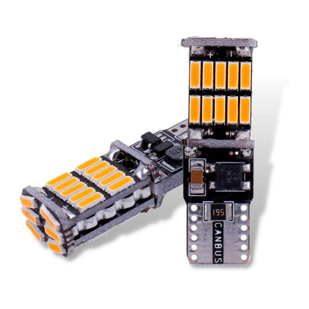 T10 W5W 26Smd Parking Lights - Amber - Error free - Canbus - 1Pair