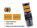T10 W5W 26Smd Parking Lights - Amber - Error free - Canbus - 1Pair