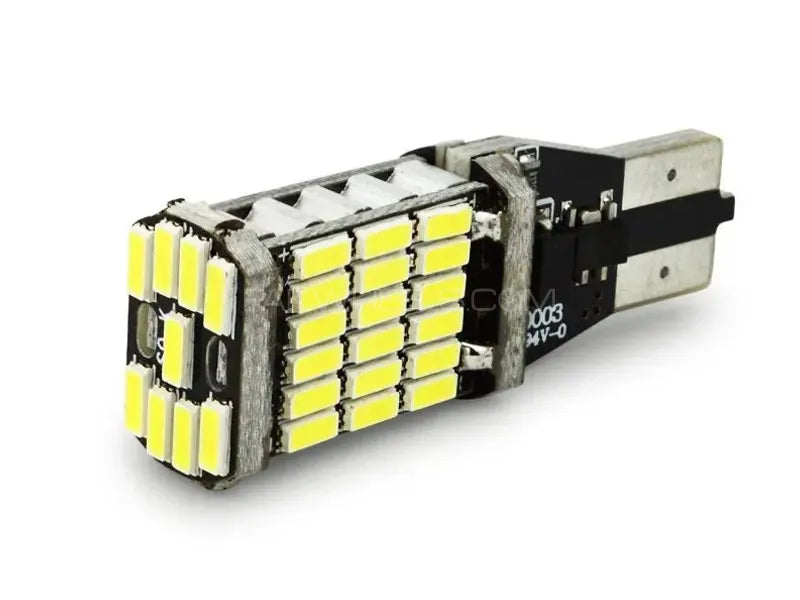T10 W5W Car Parking Lights - 45High Power SMD - 6500K Pure White - 1Pair