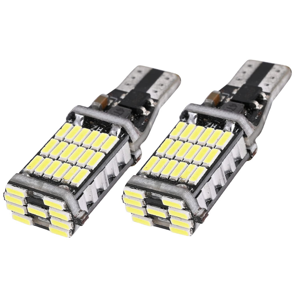 T10 W5W Car Parking Lights - 45High Power SMD - 6500K Pure White - 1Pair
