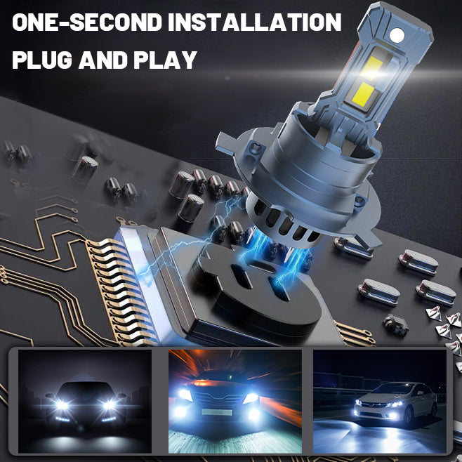 H7 - AUTO GLOW A10 - 72 WATTS - 7200 LUMENS - 6 MONTH WARRANTY