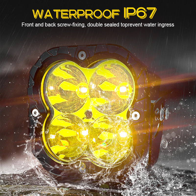 Super bright 5 Inch 80W Yellow/White  Spot/PODs Driving Light Spotlight LED - One Year warranty