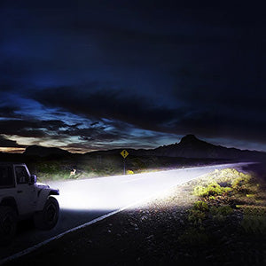 120Watts 9 Inch Round LED Spot Lights - Super Bright - 12v/24v - Off Road Driving Lights With White/Amber DRL