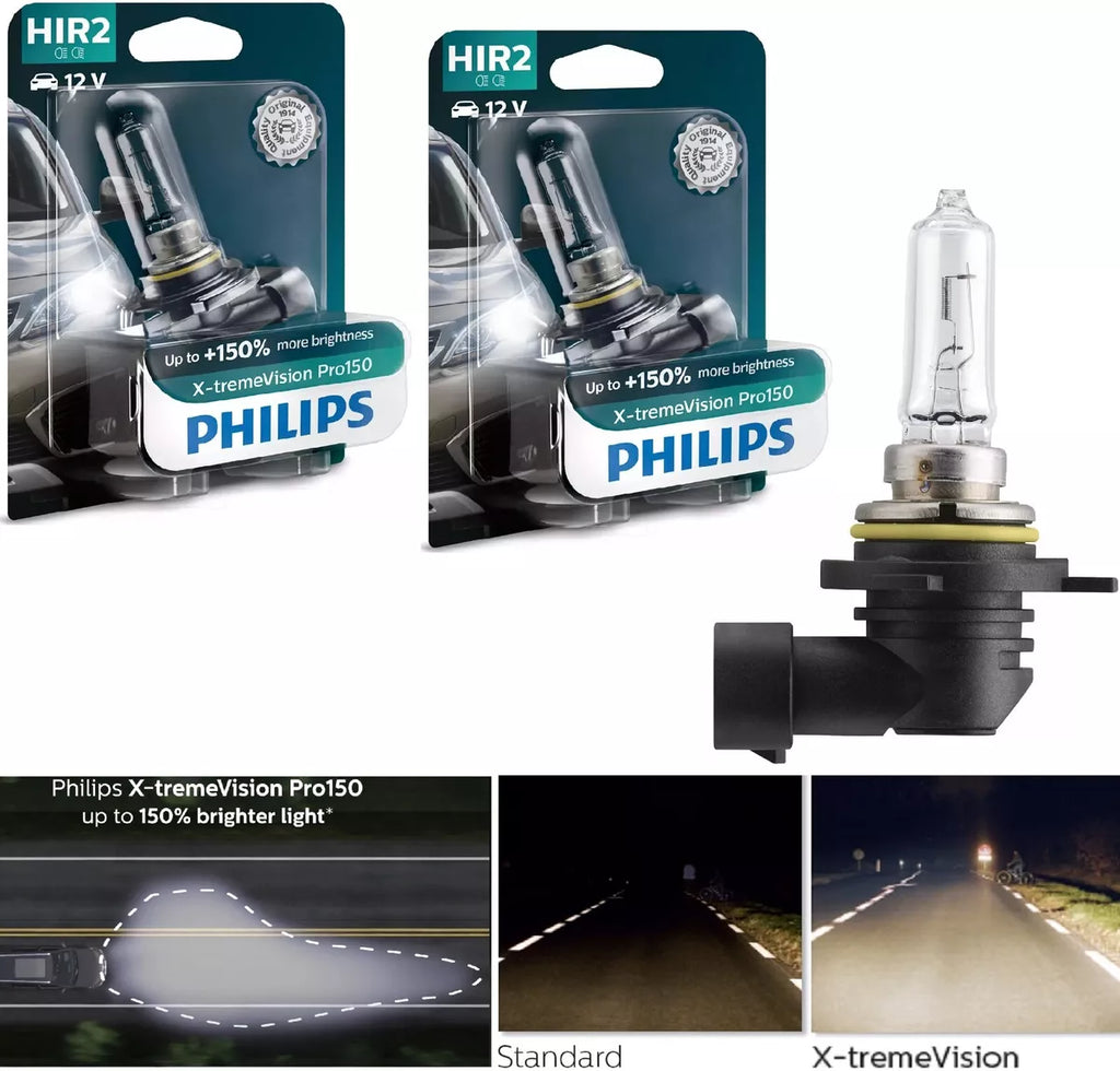Hir2(9012) - Philips Xtreme Vision Pro150% - Projector Headlight Bulbs