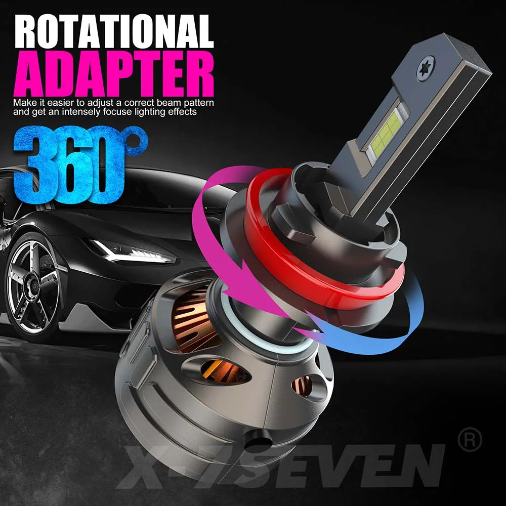 Hir2(9012) - X-7Seven Kronos Series LED Headlights For Projector Headlights - 6500k - 160Watts 36000lm
