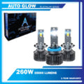 H7 - Auto Glow Platinum Series LED Headlights High/Low Beam - 260Watts 65000 Lumens One Year warranty