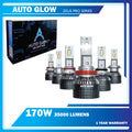 Hb3/4(9005/6) - Auto Glow Zeus Pro Series LED Lights - 170Watts 35000Lumens - One Year Warranty