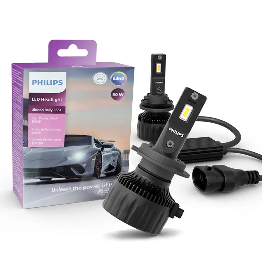 H11/H8/H16 - Philips Ultinon Rallye LED Lights - 100Watts - 9000 LM - 6500K