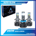 HB3/HB4(9005/9006) - Auto Glow Platinum Series LED Headlight - 260watts 65000 Lumens - 1 year warranty