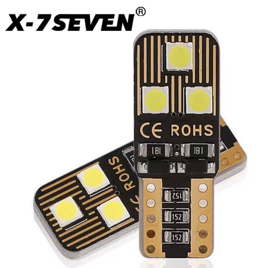 T10 W5W - X-7SEVEN Parking/Licence Plate/Interior/Wedge Lights - 6500k 6Watts 600lm