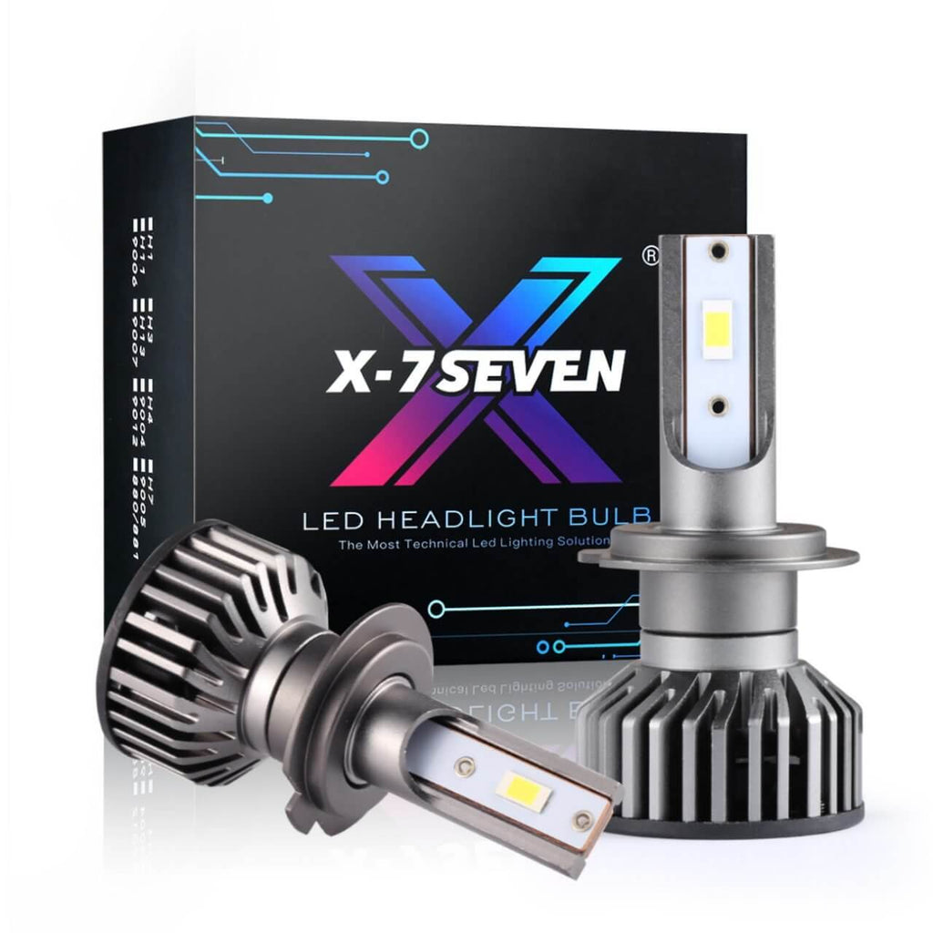 H11 - X-7Seven F2 Triple Triple 3000K/4300K/6500K - 75W 7500LM LED Bulbs - White/Yellow/Off White - USA - One Year Warranty