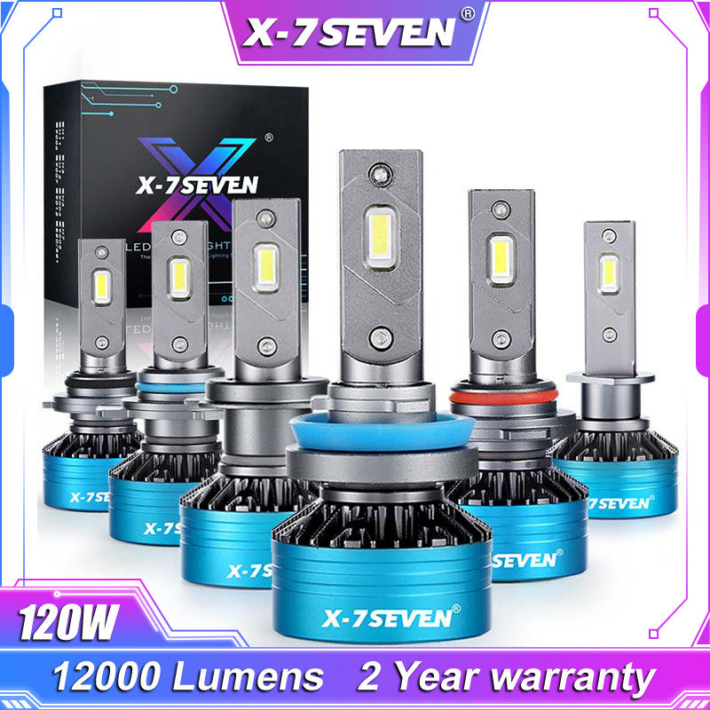 H7 - X-7Seven Apollo Series Headlight LED - 120 Watts - 12000 Lumens - USA - One Year Warranty