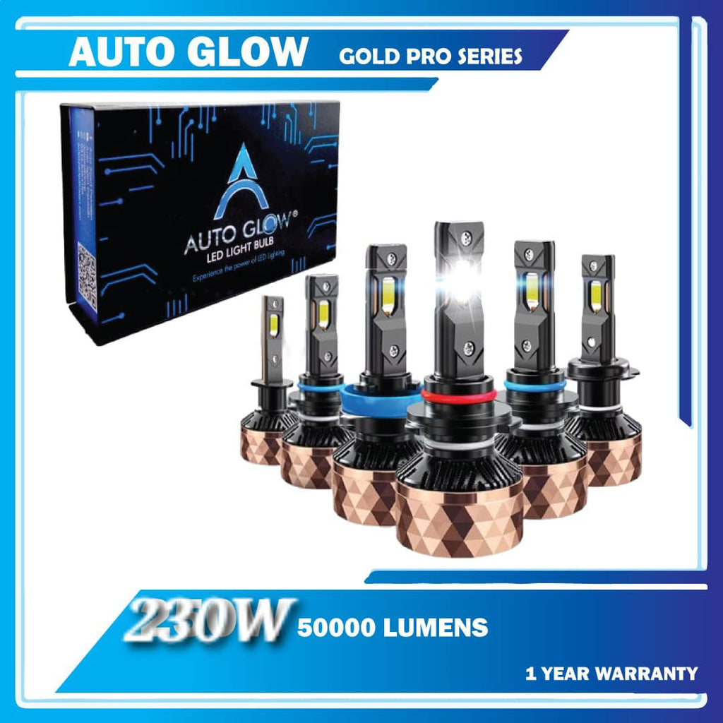 H11/H8/H16 - Auto Glow Gold Pro Series LED Headlight - 230 watts 50000 Lumens - 1 year warranty