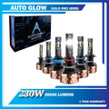 HB3/HB4(9005/9006) - Auto Glow Gold Pro Series LED Headlight - 230watts 50000 Lumens - 1 year warranty