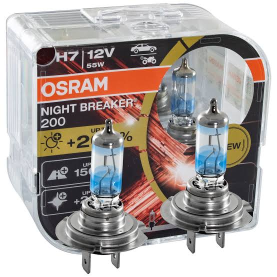 H7 - Osram Night Breaker Laser 200% Headlights Bulbs - 3900k Colour - Germany Made