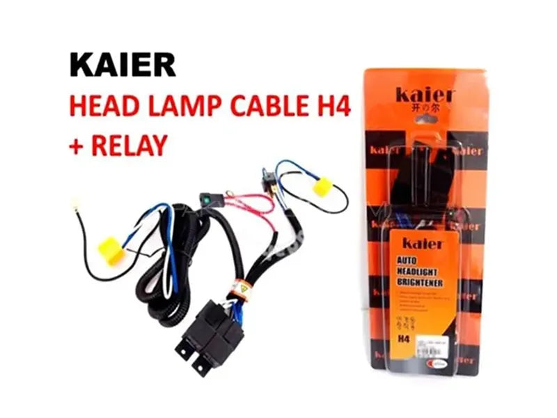 Kaier H4 Relay Harness - H4 Headlight Brightener With Fuse Protection