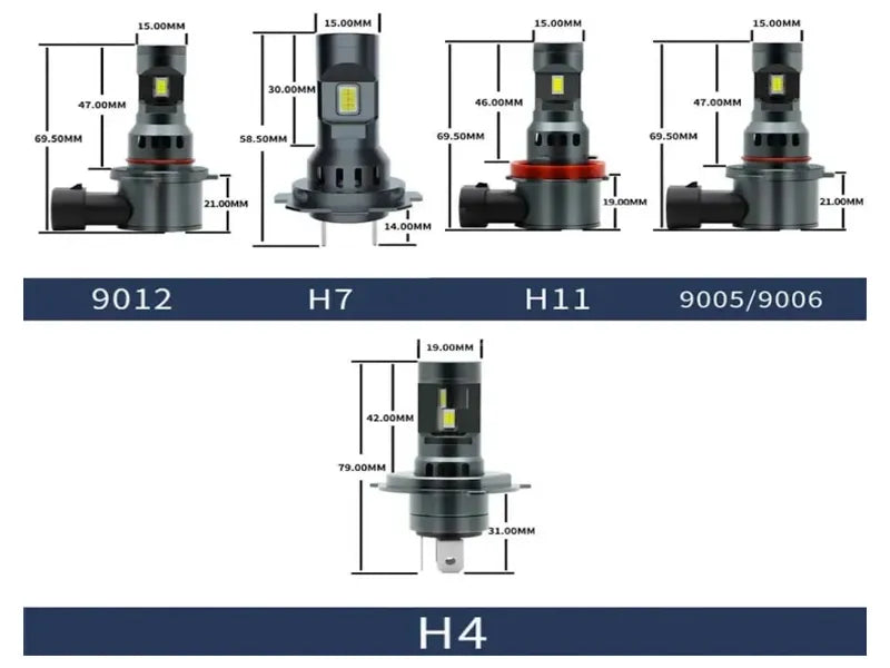 H4 - X-7seven Mini Series LED Lights High/Low Beam-  One year warranty
