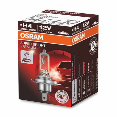 H4 - Osram Super Bright 90/100Watts - Rallye Series Bulbs - Germany Made
