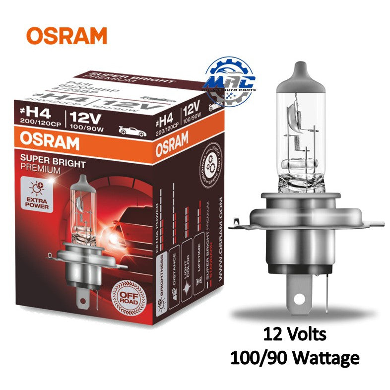 H4 - Osram Super Bright 90/100Watts - Rallye Series Bulbs - Germany Made