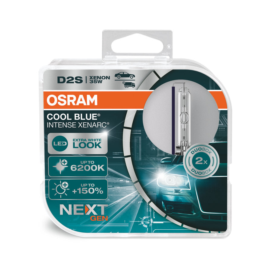 D2S - Osram Cool Blue Intense Next gen Xenon Bulbs - 35Watts - 6200K - Germany - 1 Pair
