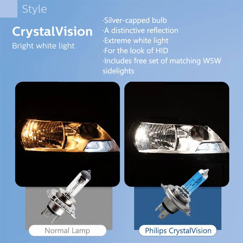 HB3(9005) - Philips Crystal Vision - 4300k - Germany - Pair
