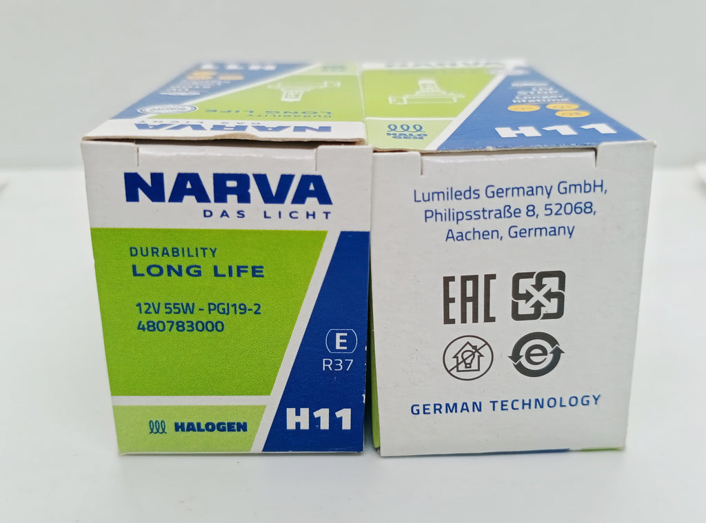 H11 - Narva Long Life Series Bulbs - 55watts - Germany