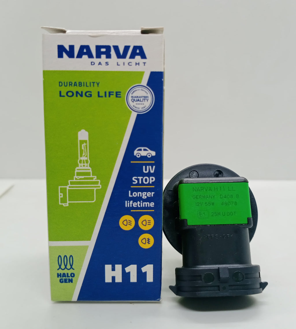 H11 - Narva Long Life Series Bulbs - 55watts - Germany